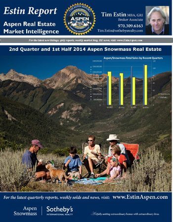 The Estin Report: 2nd Quarter / 1st Half 2014: State of the Aspen Real Estate Market Image